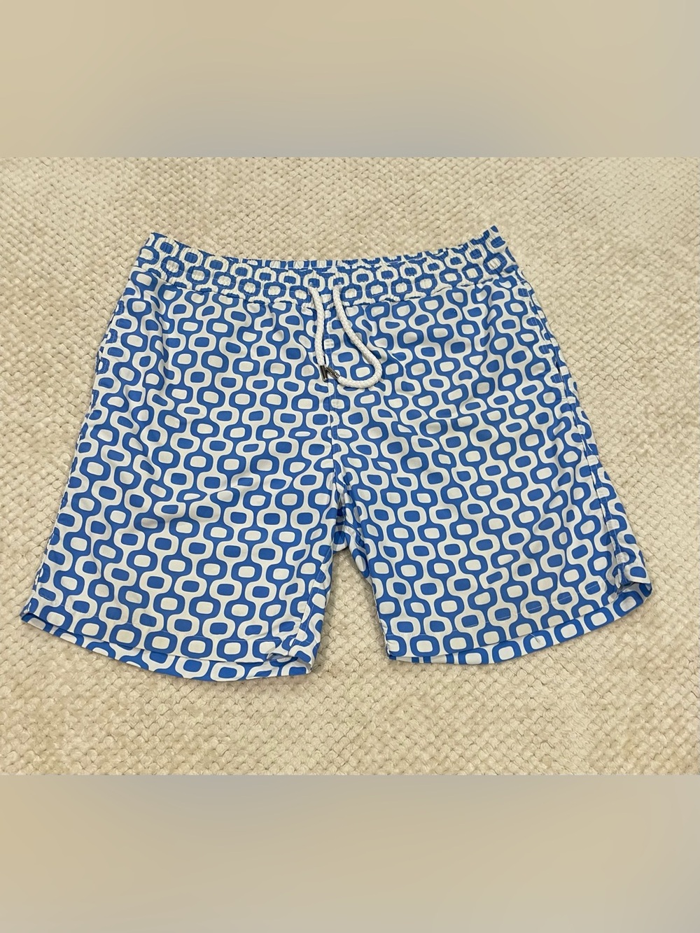 Frescobol Carioca Sport Ipanema Swim Shorts - Blue/White Size XLarge
